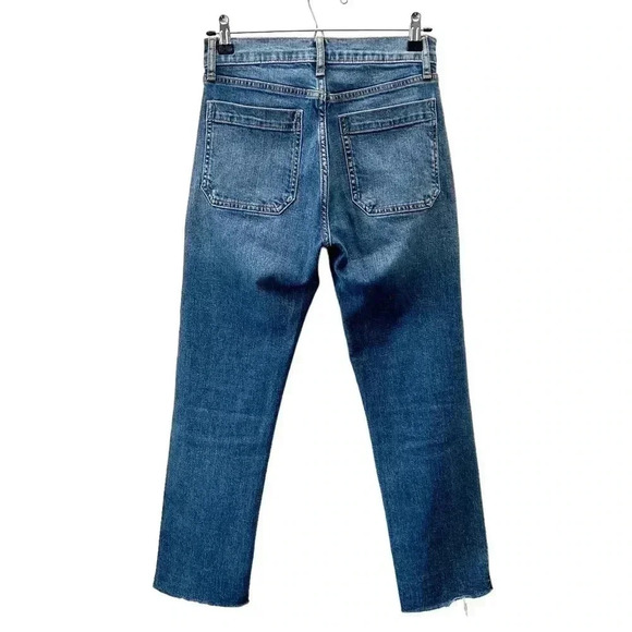 GAP Cheeky Straight Jeans High Rise Mariner Medium Indigo Blue Size  25 - Picture 14 of 15